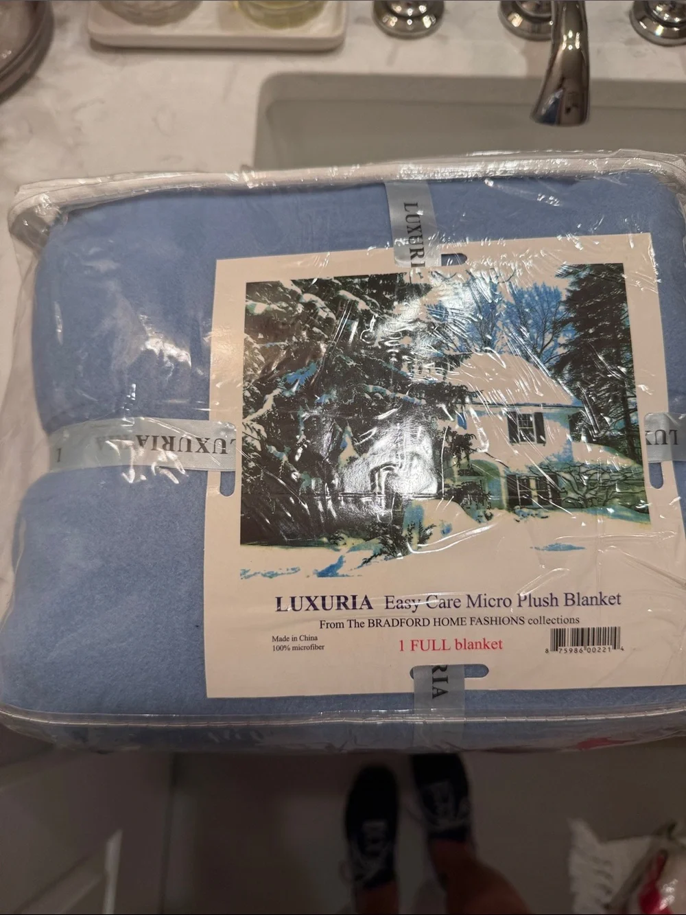 Micro Plush Blanket - Light Blue